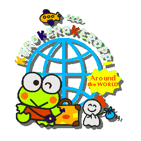 Keroppi ready to go around the world